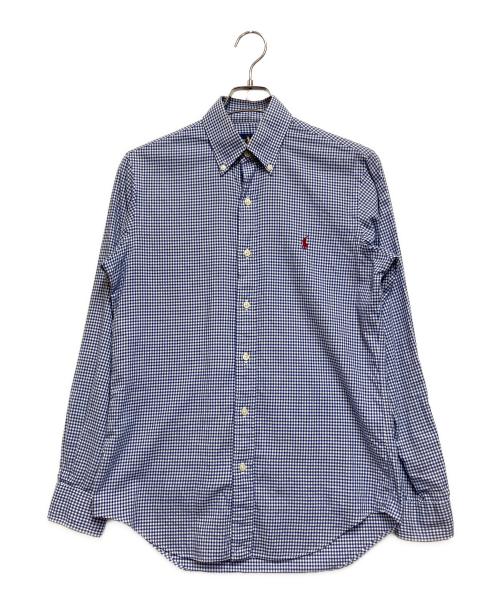 POLO RALPH LAUREN（ポロ・ラルフローレン）POLO RALPH LAUREN (ポロ・ラルフローレン) ボタンダウンシャツ ブルー×ホワイト サイズ:XSの古着・服飾アイテム