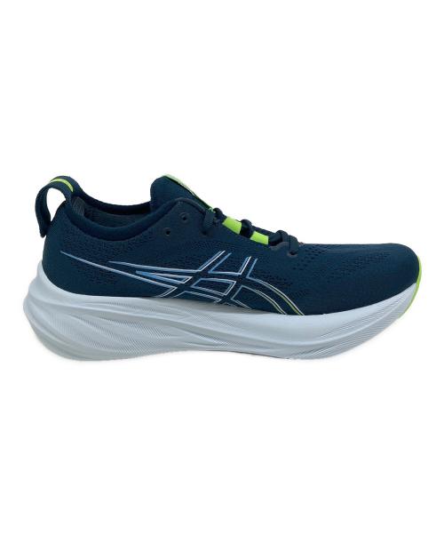 asics（アシックス）asics (アシックス) GEL-NIMBUS 26(ゲル ニンバス 26) ネイビー×ネオンイエロー サイズ:US 9 1/2の古着・服飾アイテム