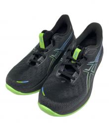 asics（アシックス）の古着「GEL-CUMULUS 26（ゲル キュムラス26）」｜ブラック×ネオングリーン