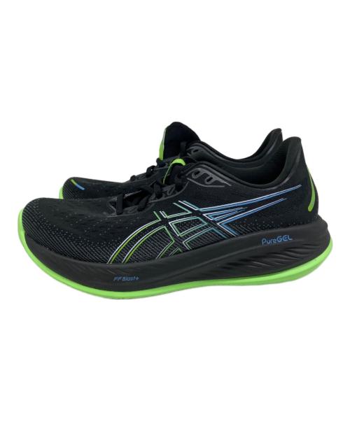 asics（アシックス）asics (アシックス) GEL-CUMULUS 26（ゲル キュムラス26） ブラック×ネオングリーン サイズ:US 10の古着・服飾アイテム