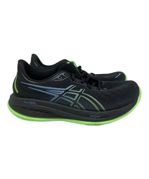 asics（アシックス）asics (アシックス) GEL-CUMULUS 26（ゲル キュムラス26） ブラック×ネオングリーン サイズ:US 10の古着・服飾アイテム