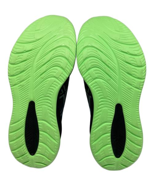 asics（アシックス）asics (アシックス) GEL-CUMULUS 26（ゲル キュムラス26） ブラック×ネオングリーン サイズ:US 10の古着・服飾アイテム