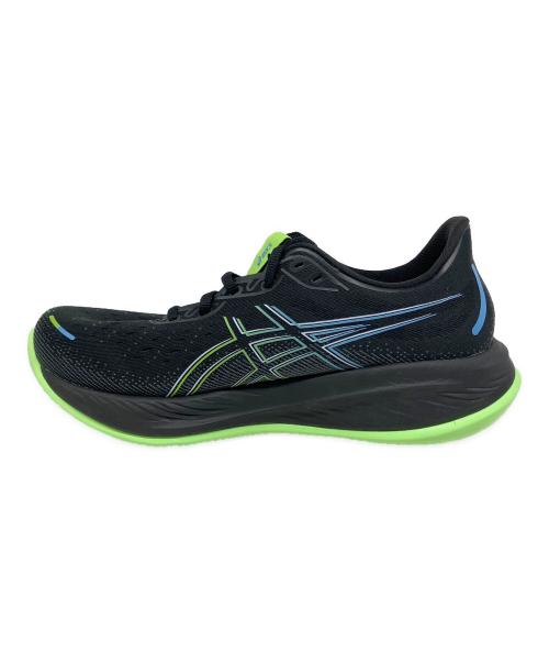 asics（アシックス）asics (アシックス) GEL-CUMULUS 26（ゲル キュムラス26） ブラック×ネオングリーン サイズ:US 10の古着・服飾アイテム