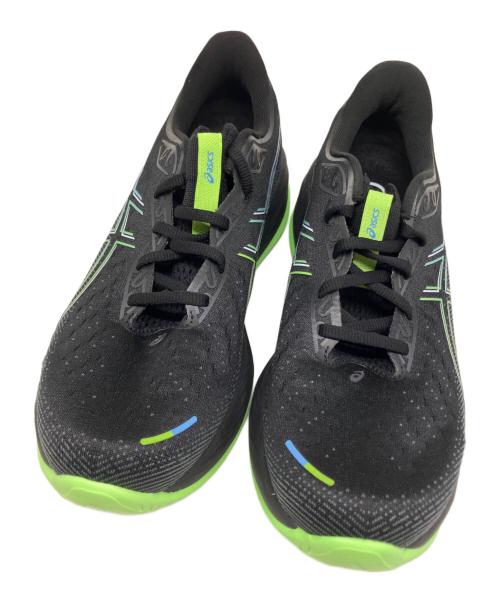 asics（アシックス）asics (アシックス) GEL-CUMULUS 26（ゲル キュムラス26） ブラック×ネオングリーン サイズ:US 10の古着・服飾アイテム