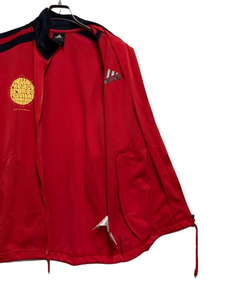 adidas（アディダス）adidas (アディダス) ハロープロジェクト トラックジャケット レッド×ネイビー サイズ:Lの古着・服飾アイテム