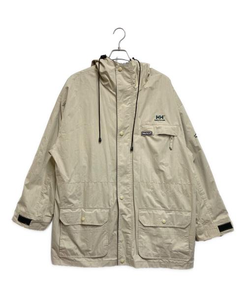 HELLY HANSEN（ヘリーハンセン）HELLY HANSEN (ヘリーハンセン) レインウェアジャケット ベージュ×グレー サイズ:Lの古着・服飾アイテム