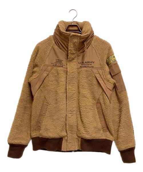 AVIREX（アヴィレックス）AVIREX (アヴィレックス) フリースジャケット ベージュ サイズ:Lの古着・服飾アイテム