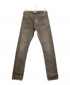 PRPS NOIRピーアールピーエス）の古着「ダメージ加工デニムパンツ」｜グレー