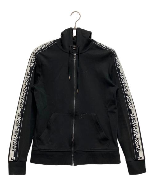 MICHAEL KORS（マイケル・コース）MICHAEL KORS (マイケル・コース) ロゴジップアップパーカー ブラック サイズ:Sの古着・服飾アイテム
