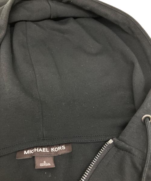 MICHAEL KORS（マイケル・コース）MICHAEL KORS (マイケル・コース) ロゴジップアップパーカー ブラック サイズ:Sの古着・服飾アイテム