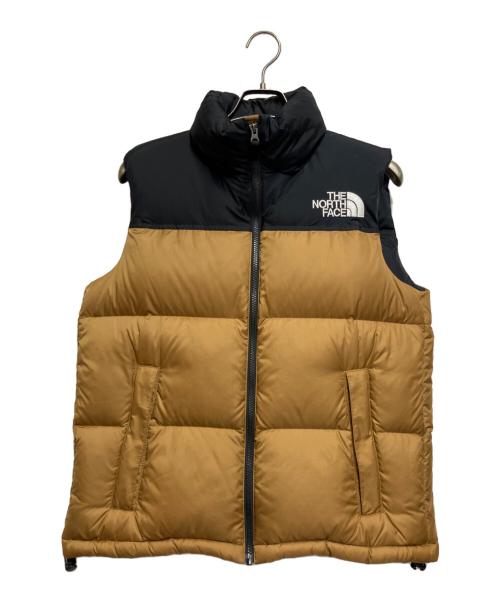 THE NORTH FACE（ザ ノース フェイス）THE NORTH FACE (ザ ノース フェイス) Nuptse Vest (ヌプシベスト） ベージュ×ブラック サイズ:Mの古着・服飾アイテム