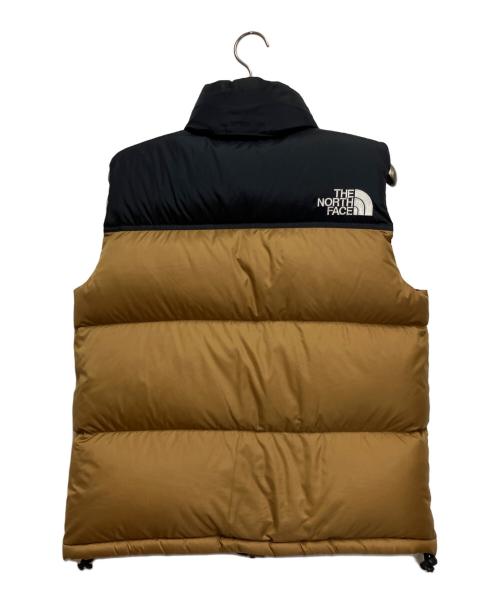 THE NORTH FACE（ザ ノース フェイス）THE NORTH FACE (ザ ノース フェイス) Nuptse Vest (ヌプシベスト） ベージュ×ブラック サイズ:Mの古着・服飾アイテム