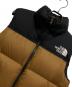 THE NORTH FACE (ザ ノース フェイス) Nuptse Vest (ヌプシベスト） ベージュ×ブラック サイズ:M：12000円