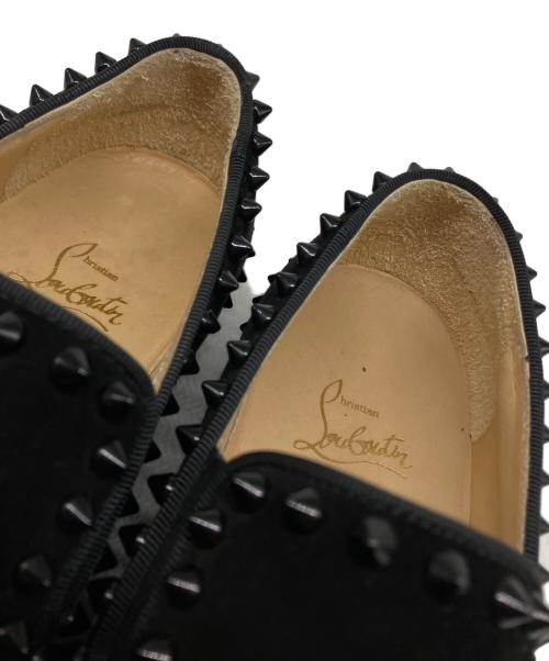 Christian Louboutin（クリスチャン・ルブタン）Christian Louboutin (クリスチャン・ルブタン) スタッズスリッポン ブラック サイズ:37の古着・服飾アイテム