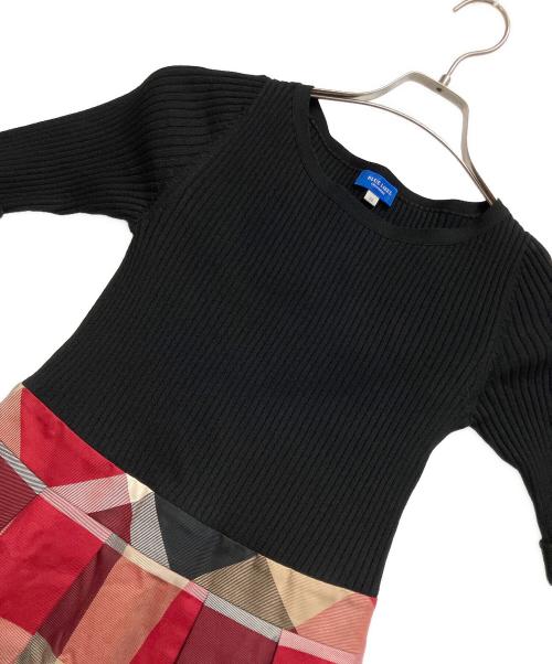 BURBERRY BLUE LABEL（バーバリーロンドンブルーレーベル）BURBERRY BLUE LABEL (バーバリーロンドンブルーレーベル) ドッキングワンピース ブラック サイズ:38の古着・服飾アイテム