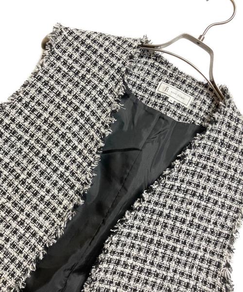 ROPE PICNIC（ロペピクニック）ROPE PICNIC (ロペピクニック) ツイードジレ ベスト ホワイト×ブラック サイズ:38の古着・服飾アイテム