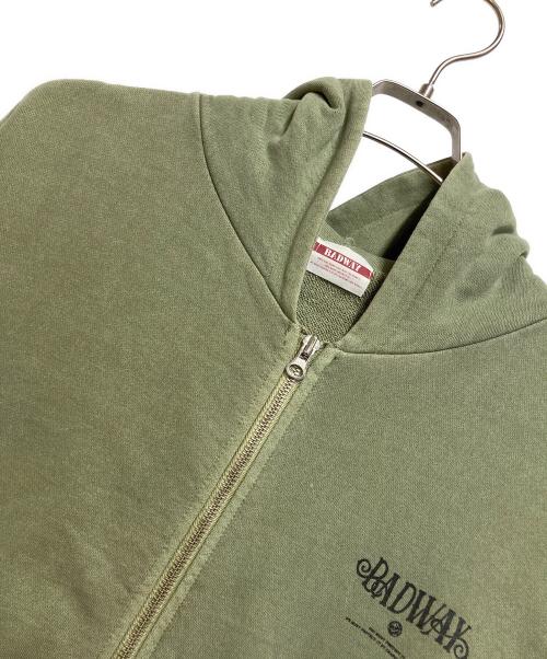 BADWAY（バッドウェイ）BADWAY (バッドウェイ) ジップパーカー グリーン サイズ:不明の古着・服飾アイテム