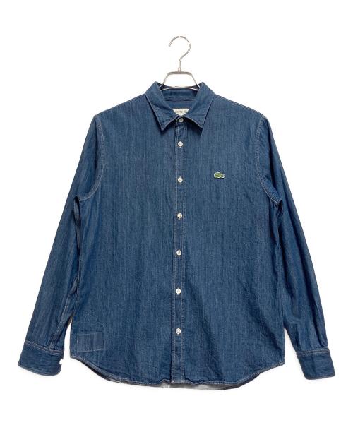 LACOSTE（ラコステ）LACOSTE (ラコステ) オーガニックコットンベーシックデニムシャツ ブルー サイズ:FR 39 / US S/Mの古着・服飾アイテム