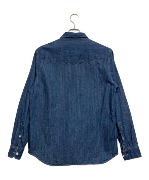 LACOSTE（ラコステ）LACOSTE (ラコステ) オーガニックコットンベーシックデニムシャツ ブルー サイズ:FR 39 / US S/Mの古着・服飾アイテム