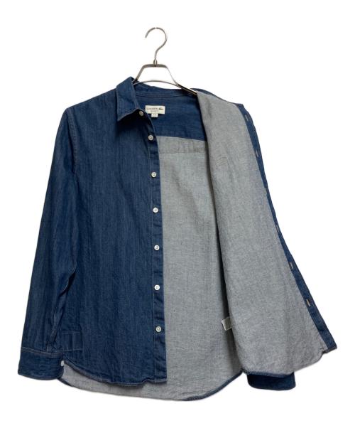 LACOSTE（ラコステ）LACOSTE (ラコステ) オーガニックコットンベーシックデニムシャツ ブルー サイズ:FR 39 / US S/Mの古着・服飾アイテム