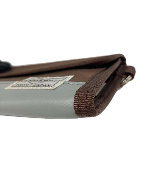 PORTER（ポーター）PORTER (ポーター) 長財布 ブラウン×グレーの古着・服飾アイテム