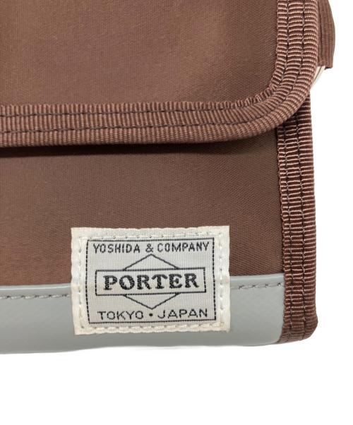 PORTER（ポーター）PORTER (ポーター) 長財布 ブラウン×グレーの古着・服飾アイテム