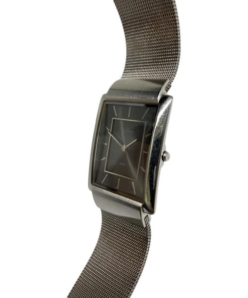 SKAGEN（スカーゲン）SKAGEN (スカーゲン) 腕時計 ブラック×シルバーの古着・服飾アイテム