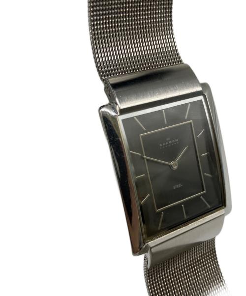 SKAGEN（スカーゲン）SKAGEN (スカーゲン) 腕時計 ブラック×シルバーの古着・服飾アイテム
