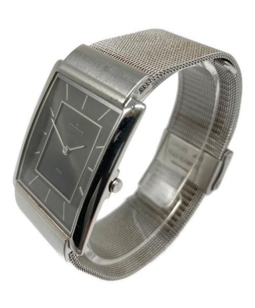 SKAGEN（スカーゲン）SKAGEN (スカーゲン) 腕時計 ブラック×シルバーの古着・服飾アイテム