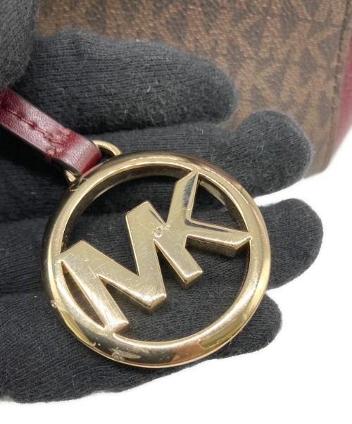 MICHAEL KORS（マイケル・コース）MICHAEL KORS (マイケル・コース) 2WAYバッグ ブラウン×バーガンディーの古着・服飾アイテム