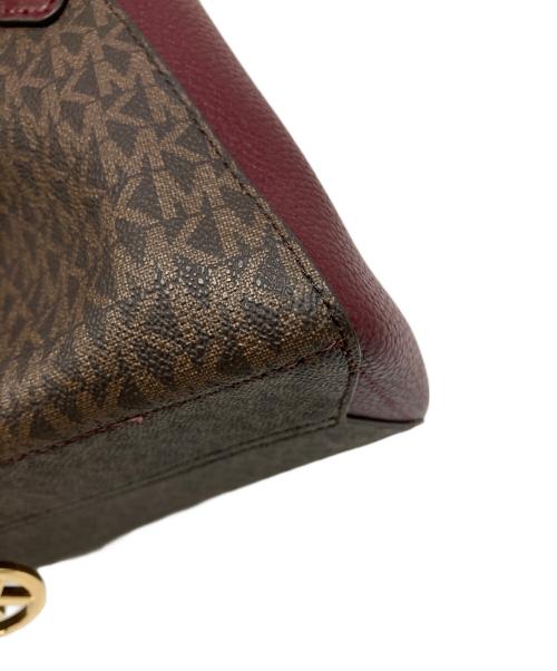 MICHAEL KORS（マイケル・コース）MICHAEL KORS (マイケル・コース) 2WAYバッグ ブラウン×バーガンディーの古着・服飾アイテム