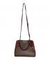 MICHAEL KORS (マイケル・コース) 2WAYバッグ ブラウン×バーガンディー：6000円