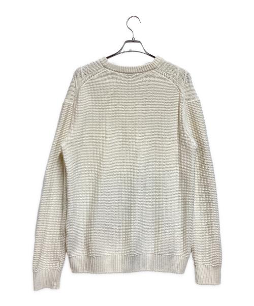 LACOSTE（ラコステ）LACOSTE (ラコステ) ダイヤ柄編み変えブレンドニットセーター アイボリー サイズ:FR 5 / US Lの古着・服飾アイテム