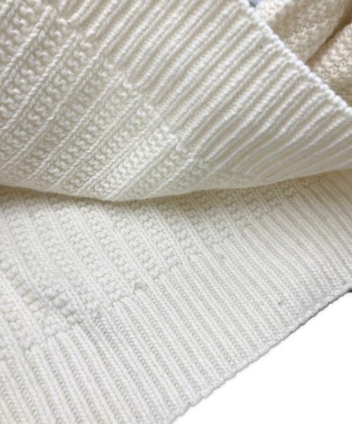 LACOSTE（ラコステ）LACOSTE (ラコステ) ダイヤ柄編み変えブレンドニットセーター アイボリー サイズ:FR 5 / US Lの古着・服飾アイテム