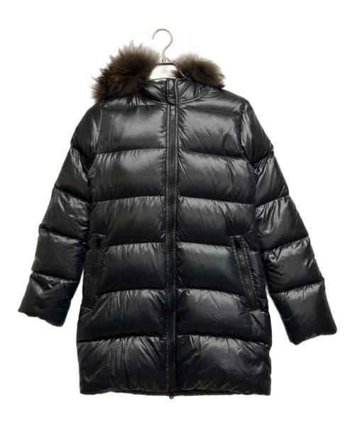 DUVETICA（デュベティカ）DUVETICA (デュベティカ) ナイロンダウンフードコート ブラック サイズ:40の古着・服飾アイテム