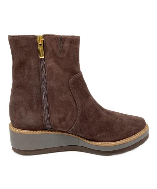 卑弥呼 HIMIKO（ヒミコ）卑弥呼 HIMIKO (ヒミコ) プラットソール本革ショートブーツ ブラウン サイズ:23の古着・服飾アイテム