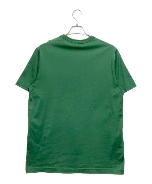 LACOSTE（ラコステ）LACOSTE (ラコステ) メッセージプリントバインダーネックTシャツ グリーン サイズ:Lの古着・服飾アイテム