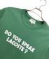 LACOSTE (ラコステ) メッセージプリントバインダーネックTシャツ グリーン サイズ:L：3000円