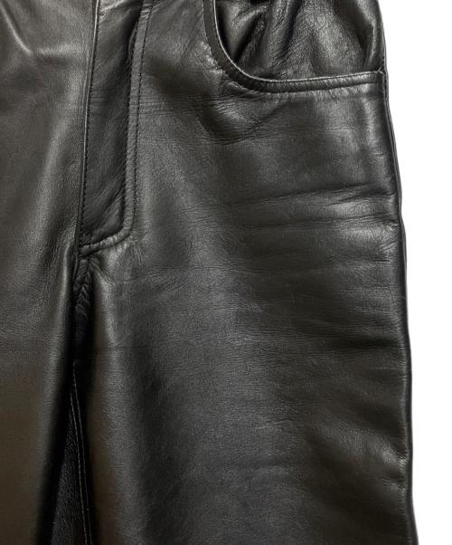 GENUINE LEATHER（ジェニュインレザー）GENUINE LEATHER (ジェニュインレザー) レザーパンツ ブラック サイズ:Ｗ29の古着・服飾アイテム