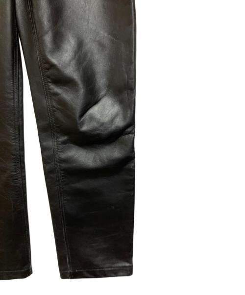 GENUINE LEATHER（ジェニュインレザー）GENUINE LEATHER (ジェニュインレザー) レザーパンツ ブラック サイズ:Ｗ29の古着・服飾アイテム
