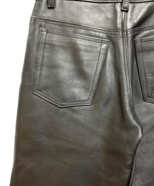 GENUINE LEATHER（ジェニュインレザー）GENUINE LEATHER (ジェニュインレザー) レザーパンツ ブラック サイズ:Ｗ29の古着・服飾アイテム