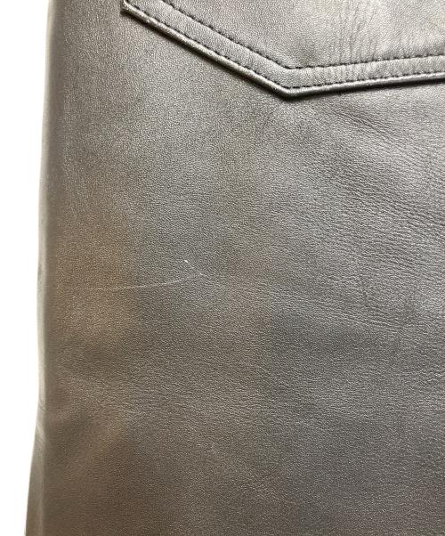 GENUINE LEATHER（ジェニュインレザー）GENUINE LEATHER (ジェニュインレザー) レザーパンツ ブラック サイズ:Ｗ29の古着・服飾アイテム