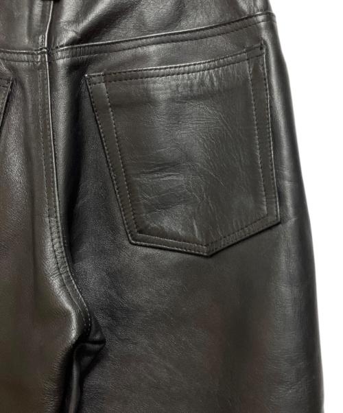 GENUINE LEATHER（ジェニュインレザー）GENUINE LEATHER (ジェニュインレザー) レザーパンツ ブラック サイズ:Ｗ29の古着・服飾アイテム