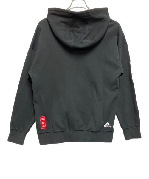 adidas（アディダス）adidas (アディダス) プルオーバーパーカー ブラック サイズ:SIZE Lの古着・服飾アイテム