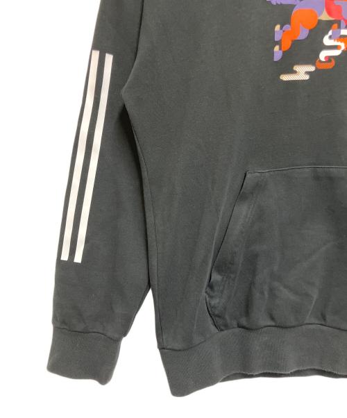 adidas（アディダス）adidas (アディダス) プルオーバーパーカー ブラック サイズ:SIZE Lの古着・服飾アイテム