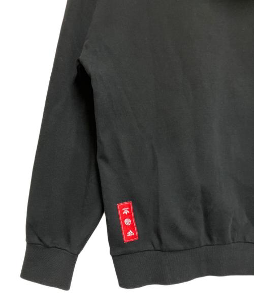 adidas（アディダス）adidas (アディダス) プルオーバーパーカー ブラック サイズ:SIZE Lの古着・服飾アイテム