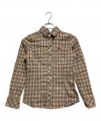 BURBERRY LONDON  BLUE LABELバーバリーロンドンブルーレーベル）の古着「長袖シャツ」｜ベージュ×ブラック