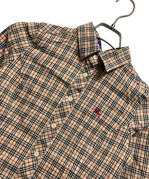 BURBERRY LONDON  BLUE LABEL（バーバリーロンドンブルーレーベル）BURBERRY LONDON  BLUE LABEL (バーバリーロンドンブルーレーベル) 長袖シャツ ベージュ×ブラック サイズ:38の古着・服飾アイテム