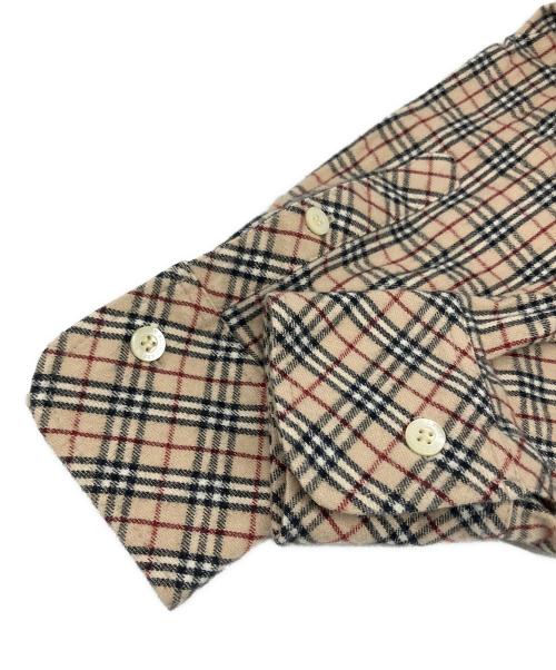 BURBERRY LONDON  BLUE LABEL（バーバリーロンドンブルーレーベル）BURBERRY LONDON  BLUE LABEL (バーバリーロンドンブルーレーベル) 長袖シャツ ベージュ×ブラック サイズ:38の古着・服飾アイテム