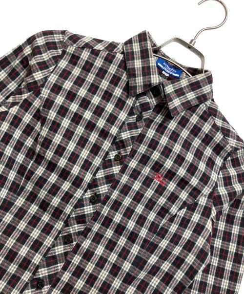 BURBERRY LONDON  BLUE LABEL（バーバリーロンドンブルーレーベル）BURBERRY LONDON  BLUE LABEL (バーバリーロンドンブルーレーベル) ノヴァチェックシャツ ブラック×ホワイト サイズ:38の古着・服飾アイテム